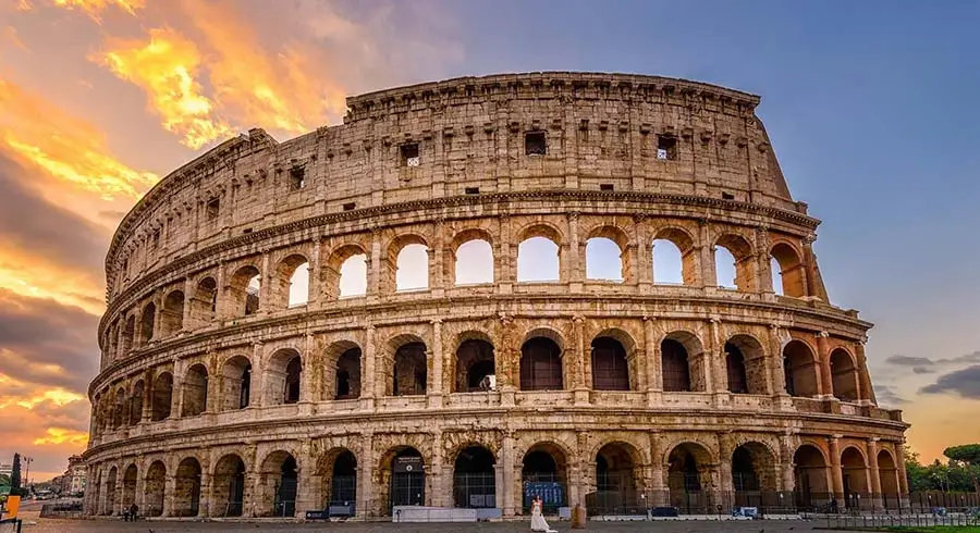 The Colosseum is an elliptical amphitheatre in the centre of the city of Rome, Italy